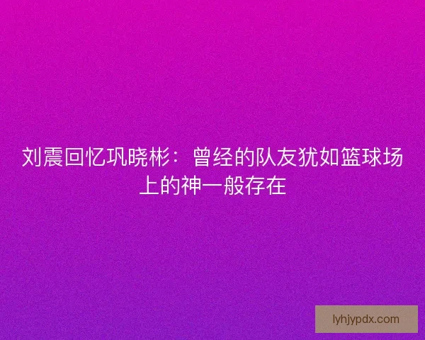刘震回忆巩晓彬:曾经的队友犹如篮球场上的神一般存在 刘震回忆巩晓彬:曾经的队友犹如篮球场上的神一般存在